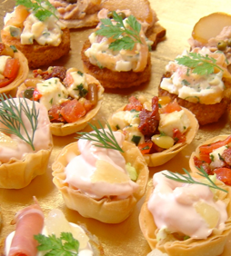 Beatifully hand-crafted canape selection A selection of beatiful handmade canapes